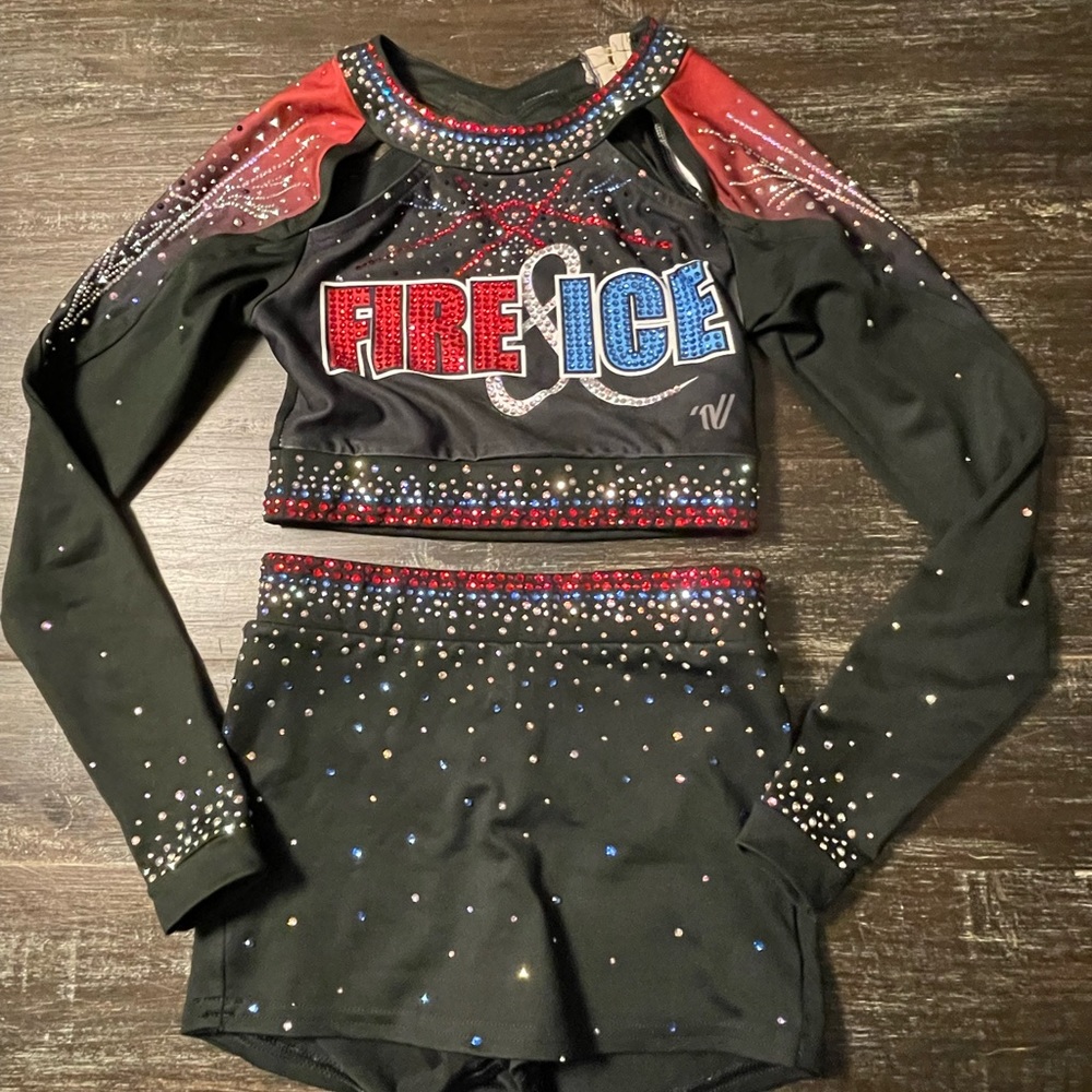 Fire and ice allstars cheerleading uniform